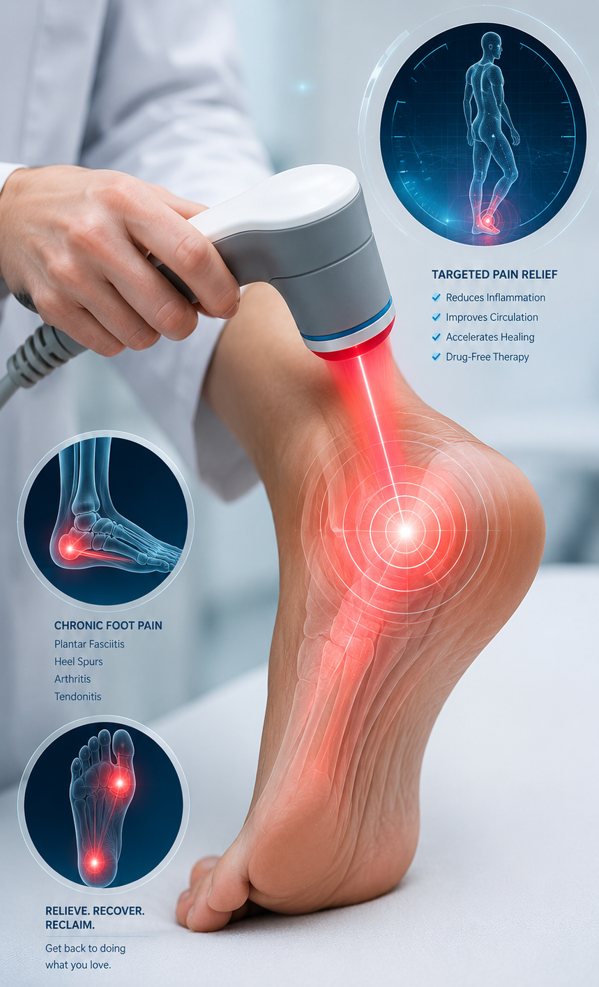 Close-up therapeutic light application supporting clinical healing benefits